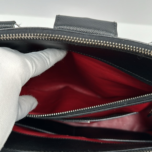 RARE Authentic PRADA Studded Saffiano Leather 2 Way Tote- Large - Picture 13 of 16